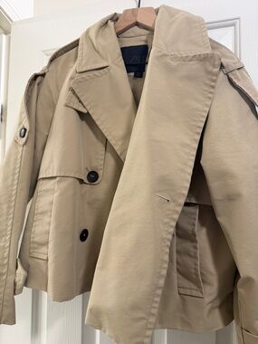 Zara Khaki Beige Short Trench Coat